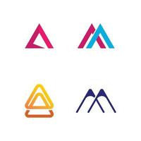 seta e triângulo logotipo ilustração vetorial ícone conjunto design de logotipo vetor