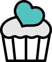 ilustração vetorial de muffin em um fundo. símbolos de qualidade premium. ícones vetoriais para conceito ou design gráfico. vetor