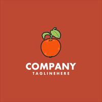 Conceito de design de logotipo laranja fruta.