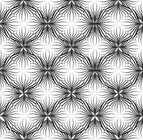 Abstract seamless pattern Ornamento de linha geométrica oriental floral vetor