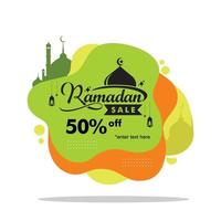 modelo de vetor de design de venda ramadan kareem. adequado para a promoção de cartões, cartazes e banners.