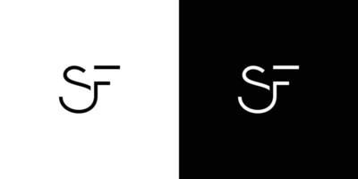design de logotipo de iniciais de letra sf moderno e luxuoso vetor