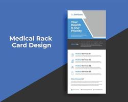 cartão de rack médico ou modelos de folheto dl vetor