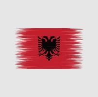 pincelada de bandeira da albânia, bandeira nacional vetor