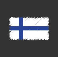 pincelada de bandeira finlandesa vetor