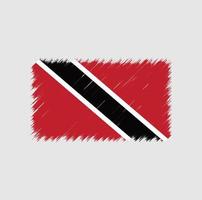 pincelada de bandeira de trinidad e tobago vetor