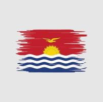 pincelada de bandeira de kiribati, bandeira nacional vetor