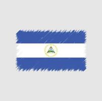 pincelada de bandeira da nicarágua vetor