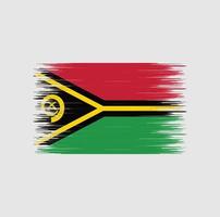 pincelada de bandeira de vanuatu, bandeira nacional vetor