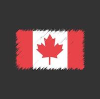 pincelada de bandeira do canadá vetor