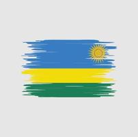 pincelada de bandeira de Ruanda, bandeira nacional vetor