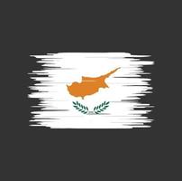 pincelada de bandeira de chipre, bandeira nacional vetor