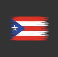 pincelada de bandeira de porto rico, bandeira nacional vetor