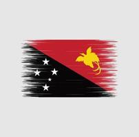 pincelada de bandeira de papua nova guiné, bandeira nacional vetor