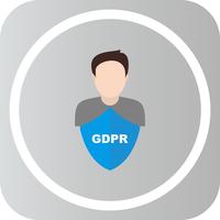 Vector GDPR Security men avatar ícone