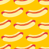 Hotdog Pop padrão sem emenda vetor