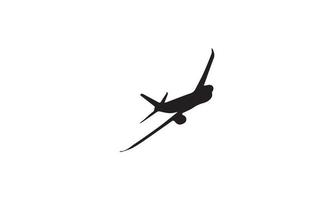 design de ilustração vetorial de avião preto e branco vetor