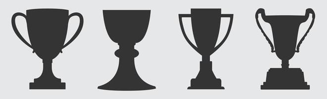 vetor de coleção de ícone de taça de troféu