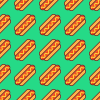 Pop Hotdogs Padrão Sem Emenda Vector