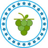 Ícone de uvas de vetor