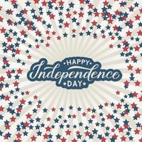 feliz dia da independência caligrafia mão lettering isolado no branco. 4 de ilustração em vetor cartaz celebração de julho. modelo fácil de editar para design de logotipo, cartão, banner, folheto, etc.