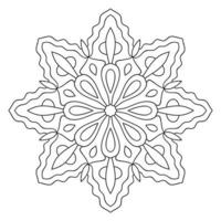 mandala fofa. flor redonda ornamental doodle isolada no fundo branco. ornamento decorativo geométrico em estilo oriental étnico. vetor