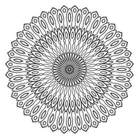 mandala fofa. flor redonda ornamental doodle isolada no fundo branco. ornamento decorativo geométrico em estilo oriental étnico. vetor