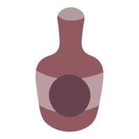 garrafa de vinho isolada no fundo branco. vetor