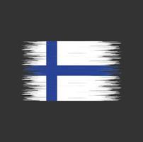 pincelada de bandeira finlandesa, bandeira nacional vetor