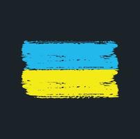 bandeira da ucrânia com pincel vetor