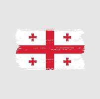 bandeira da georgia com pincel vetor