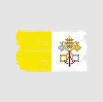 bandeira do vaticano com pincel vetor