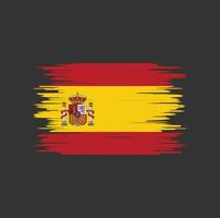 pincelada de bandeira espanha, bandeira nacional vetor