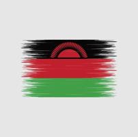 pincelada de bandeira do malawi, bandeira nacional vetor