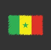 pincelada de bandeira do senegal vetor