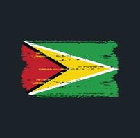 bandeira da Guiana com pincel vetor