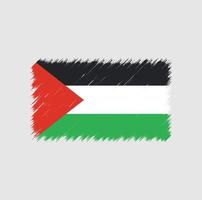 pincelada de bandeira da palestina vetor