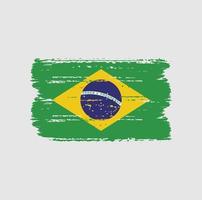 bandeira do brasil com pincel vetor