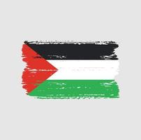 bandeira da palestina com pincel vetor