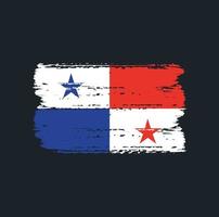 bandeira do panamá com estilo de pincel vetor