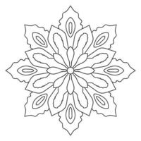 mandala fofa. flor redonda ornamental doodle isolada no fundo branco. ornamento decorativo geométrico em estilo oriental étnico. vetor