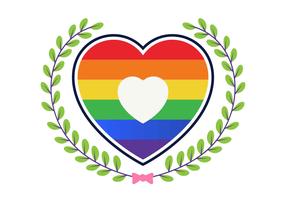 Amor com ilustração vetorial de arco-íris