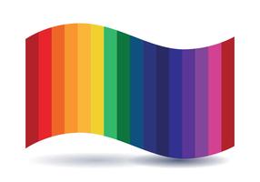 Ilustração do vetor da bandeira do arco-íris