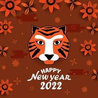 ilustrações para o ano novo chinês 2022, ano do tigre. ano novo lunar 2022 plano de fundo do ano novo chinês, banner, cartão de felicitações vetor