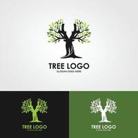 modelo de logotipo twisttree. sebuah ilustrasi dari dua batang memutar satu sama lain dalam helix. vetor ilustrasi pohon alam.