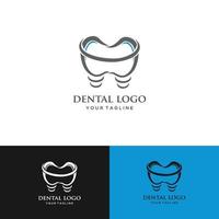 melhor design de logotipo abstrato dental faz você sorrir vetor de logotipo dental