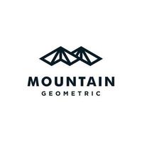design de logotipo de montanha geométrica mínima vetor