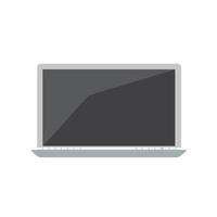 ícone plana de laptop. símbolo de computador. ilustração vetorial em branco vetor