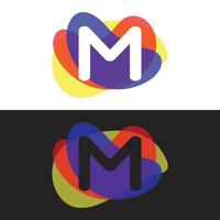 logotipo colorido da letra m vetor