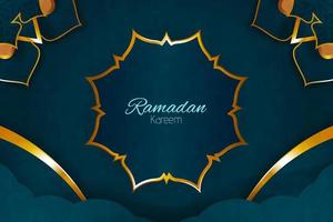 fundo islâmico ramadan kareem com elemento vetor